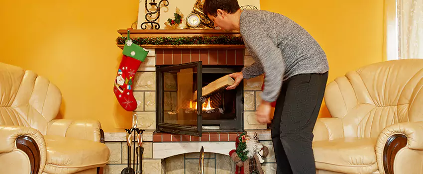 Rusted Metal Fireplace Restoration in Frederick, Maryland